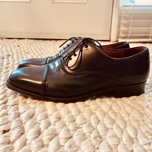 Peter Huber Dark Brown Cap Toe Leather Lace Up Oxfords - Size 9.5 M